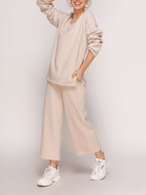 Load image into Gallery viewer, Fashion Casual Round Neck Long Sleeve Knitted Two-Piece Suit