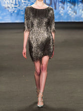 Load image into Gallery viewer, Fashion Solid Color Sexy Tassel Evening Dress