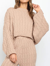 Load image into Gallery viewer, Lazy Home Furnishing Pure Color Twist Women's Knitted Suit