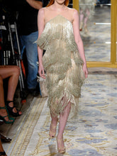 Load image into Gallery viewer, Fashion Fringed Sleeveless Midi Dress