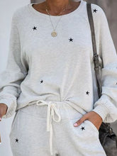 Load image into Gallery viewer, Fashion Round Neck Long Sleeve Two-piece Suit