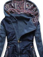 Load image into Gallery viewer, Winter Warm Women's Retro Printed Zipper Jacket