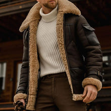 Load image into Gallery viewer, Men's Fashion Lapel Plus Velvet Warm Jacket