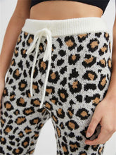 Load image into Gallery viewer, Leopard Print Casual Home Hooded Women'S Knitted Suit