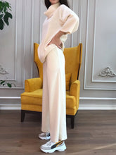 Load image into Gallery viewer, Fashion Loose High Collar Solid Color Casual Two-piece Suit