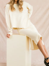 Load image into Gallery viewer, Fashion Elegant Loose Casual Long Sleeve Hooded Top Skirt Knitted Suit