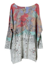 Load image into Gallery viewer, Graffiti Cartoon Loose Print Bat Sleeve Women'S Sweater