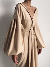 Load image into Gallery viewer, Fashionable V-Neck Belt Slim Ladies Dress