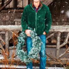 Load image into Gallery viewer, Casual Retro Dark Green Sports Sweater