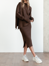 Load image into Gallery viewer, Elegant Loose LongSleeved Top and Skirt Knit Suit
