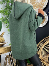 Load image into Gallery viewer, Pure Color Long-sleeved Hooded Casual Coat
