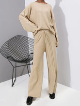 Load image into Gallery viewer, Fashion Casual Loose Knit Two-piece Suit