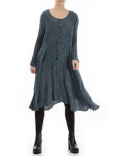 Load image into Gallery viewer, Floral Print Button High Waist Slim Casual Dress