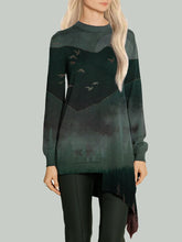 Load image into Gallery viewer, Fashion Printed Round Neck Long Sleeve Top