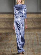 Load image into Gallery viewer, Fashion Solid Color Long Sleeve Casual Two-piece Suit