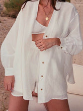 Load image into Gallery viewer, Fashion Solid Color Cardigan Casual Two-piece Sets