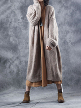 Load image into Gallery viewer, Lazy Loose Retro Women'S Sweater Long Coat