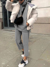 Load image into Gallery viewer, Pure Color Hooded Sweater Suit