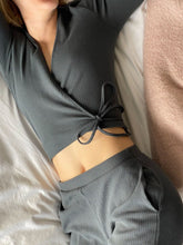 Load image into Gallery viewer, Women'S Casual Solid Color V-Neck Lace Knitted Two-Piece Suit