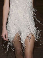 Load image into Gallery viewer, Strapless Sexy Fashion Tassel Evening Dress