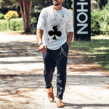 Load image into Gallery viewer, Men'S Fashion Plum Blossom Print White Long Sleeve T-Shirt