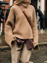 Load image into Gallery viewer, Fashion Solid Color Turtleneck Loose Sweater