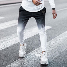 Load image into Gallery viewer, Men'S Black And White Gradient Long Sleeve Fashion Two-Piece Suit