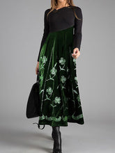 Load image into Gallery viewer, Fashion Casual V-neck Long-sleeved Floral Print Dress