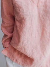 Load image into Gallery viewer, Long Sleeve V-neck Solid Color Casual Top