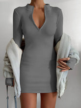 Load image into Gallery viewer, Fashion Casual Knitted Solid Color Dress