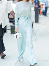 Load image into Gallery viewer, Fashion Casual Long-sleeved Strap Solid Color Two-piece Suit