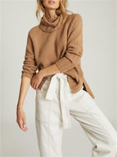 Load image into Gallery viewer, Fashion Women'S High Neck Slit Sweater