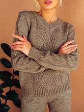 Load image into Gallery viewer, Knitted Two-piece Pant Suit Set for Women
