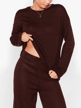 Load image into Gallery viewer, Comfortable Home Loose Solid Color Women'S Knitted Suit