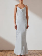 Load image into Gallery viewer, Sling Irregular Collar Evening Dress