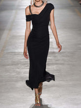 Load image into Gallery viewer, Fashion Suspenders Elegant Evening Dress