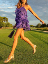 Load image into Gallery viewer, Fashion Sexy Suspenders Tassels Mini Dress