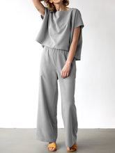 Load image into Gallery viewer, Simple Casual Loose Top Pants Suit