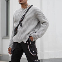 Load image into Gallery viewer, Men'S Solid Color Shabby Casual Long Sleeve Sweater