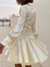 Load image into Gallery viewer, Elegant V Neck Long Sleeve Mini Dress