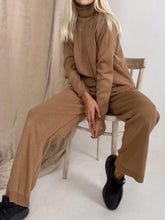 Load image into Gallery viewer, Women'S Solid Color Fashion Two-Piece Turtleneck Sweater