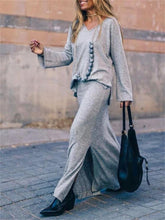 Load image into Gallery viewer, Lazy Casual Solid Color V-Neck Comfortable Women'S Suit