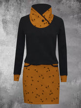 Load image into Gallery viewer, Casual And Fun Printing Contrast Color Women'S Sweater Dress