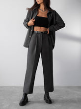 Load image into Gallery viewer, Fashion Wide-Leg Pants Blazer Suit