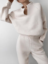 Load image into Gallery viewer, Pure Color Round Neck Long Sleeve Casual Loose Two-piece Suit