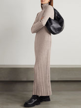 Load image into Gallery viewer, Ribbed Wool Turtleneck Maxi Dress
