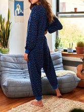 Load image into Gallery viewer, Leopard Print V-neck Casual Jumpsuit