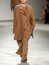 Load image into Gallery viewer, Ladies Fashion Casual Solid Color Polyester Long Jacket