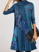 Load image into Gallery viewer, Casual Loose High Collar Long Sleeve High Collar Dress