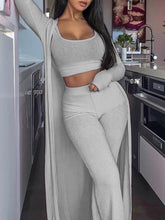 Load image into Gallery viewer, Solid Cardigan Three-Piece Suit